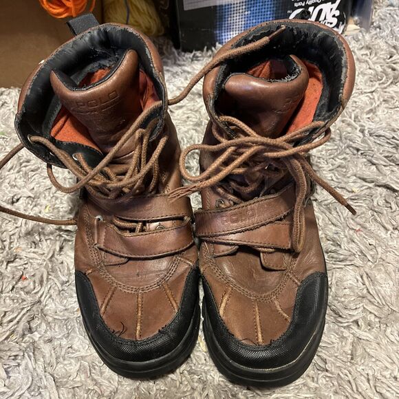 Polo Ralph Lauren Mens Ranger Combat Military Boots Brown Leather Lace Up main image 6